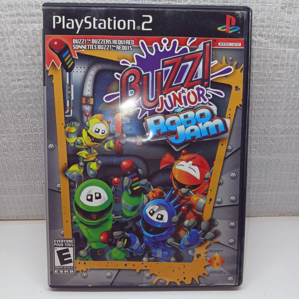 Playstation 2 BUZZ JUNIOR ROBO JAM PS2, game complete but no controllers. TESTED